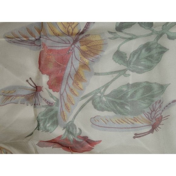 Vintage Cacharel Butterfly Sheer Robinson Solluser stitched hem 1970s Japan - Picture 1 of 5